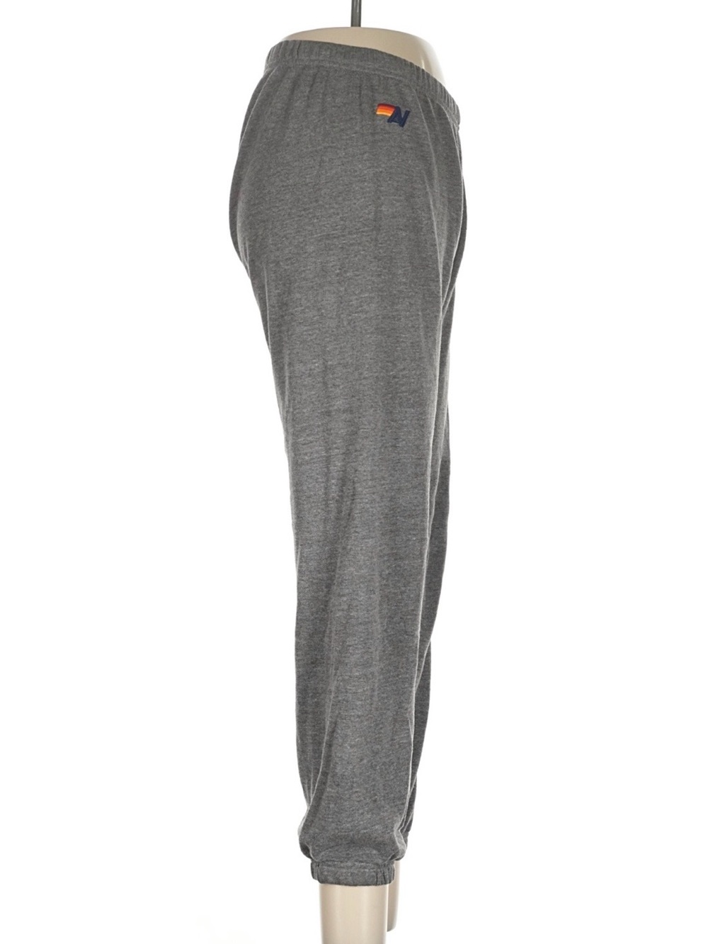 Aviator Nation Heather Gray Joggers with Rainbow Side Stripes - Picture 4 of 6